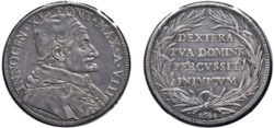 INNOCENZO XI, Benedetto Odescalchi (1676-1689) - Piastra 1684, an. VIII, Roma.